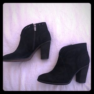 Vince Camuto black suede booties